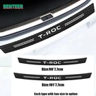 Наклейка на задний бампер из углеродного волокна для Volkswagen T-Roc TROC, Стайлинг автомобиля