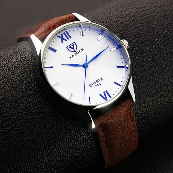 2020 Classic Large Dial Men Quartz Watch Relogio Masculino Leather Strap Sport Wristwatch Reloj Male Clock Homme Saati | Наручные часы