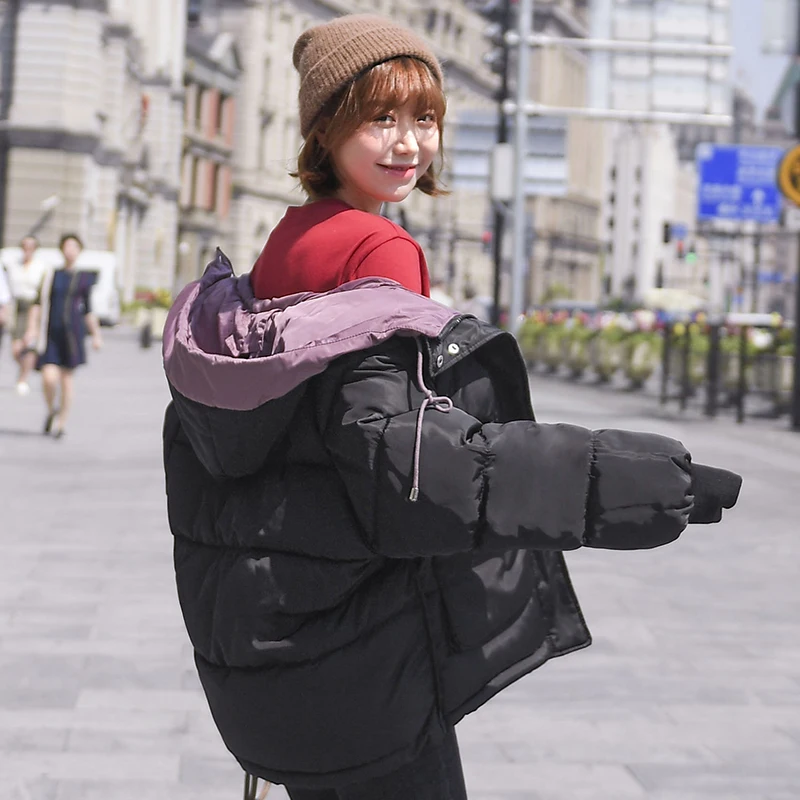 JOJX/осенне зимняя женская куртка с капюшоном короткие стильные парки для