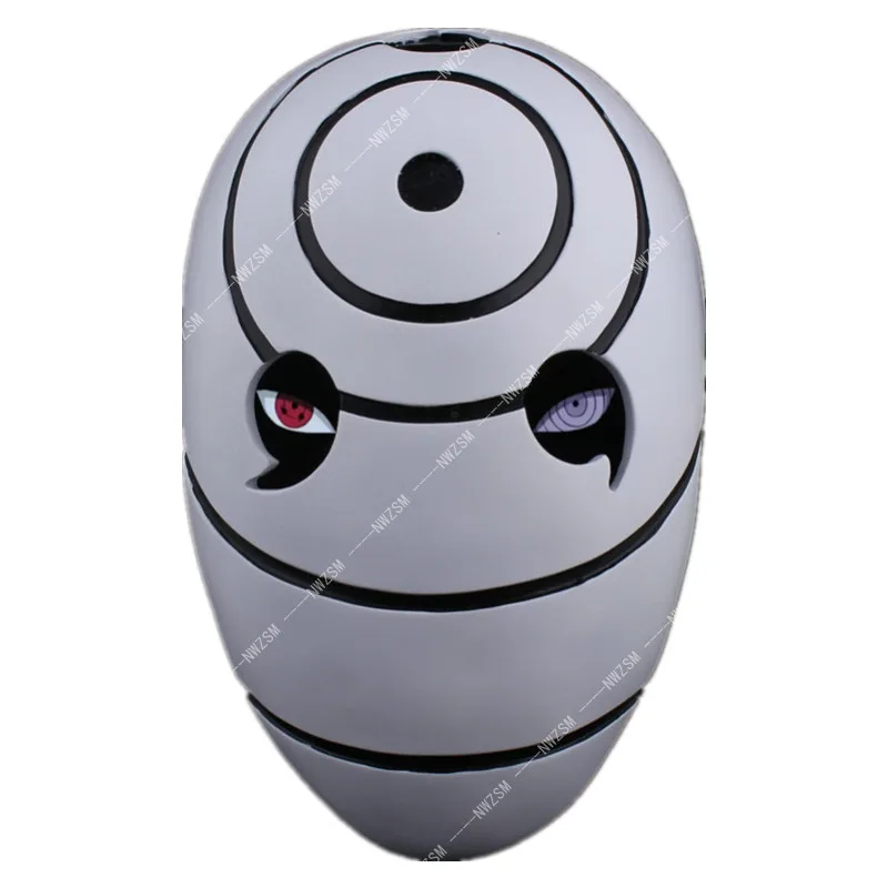 Аниме Uchiha Obito маска Tobi ниндзя Акацуки косплей костюмы ПВХ маски Хэллоуин для трех