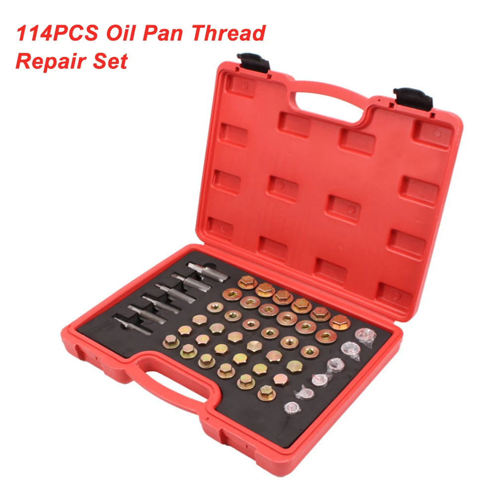 Набор для ремонта картера автомобиля портативный пробка слива Картера 64/114 шт. |