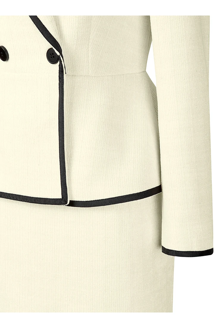 Модный Роскошный весенний женский комплект из 2 предметов с юбкой пиджак