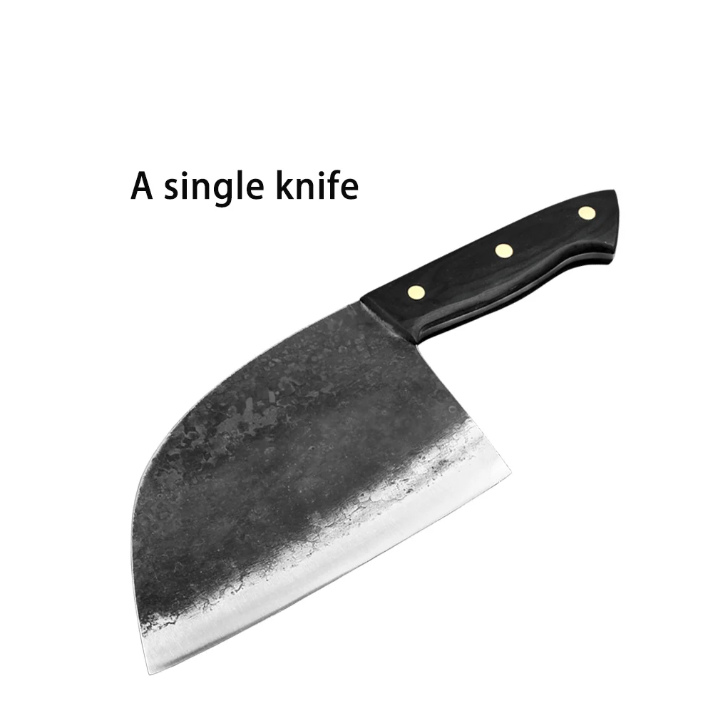 Only Knife XITUO Полный Тан ручной работы кованый нож шеф-повара с жестким плакированным стальным лезвием Мясник убой Кливер нож кухонный разделочный инструмент для нарезки - Цвет: Only Knife