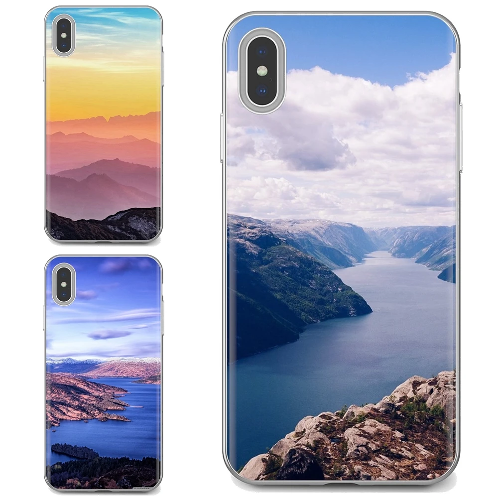 

Custom Case For iPhone iPod Touch 11 12 Pro 4 4S 5 5S SE 5C 6 6S 7 8 X XR XS Plus Max 2020 Mountains Europe Blue Sea