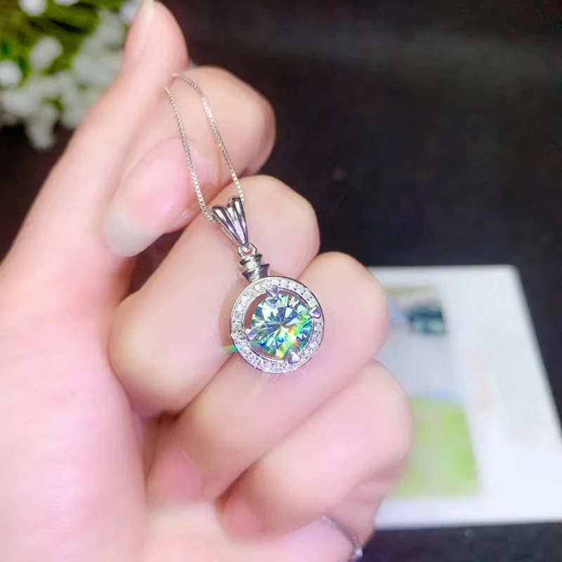 Ювелирные изделия CoLife из серебра 925 пробы вечерние Кулоны моиссанита 0 5 карат и 1