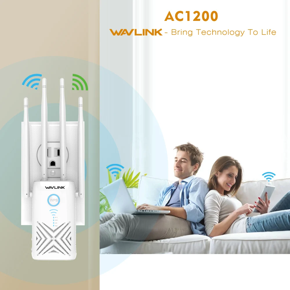 Wavlink 5 ГГц 1200 Мбит/с Wi-Fi маршрутизатор/ретранслятор/точка доступа Высокая мощность двухдиапазонный гигабитный беспроводной WiFi диапазон wifi усилитель сигнала