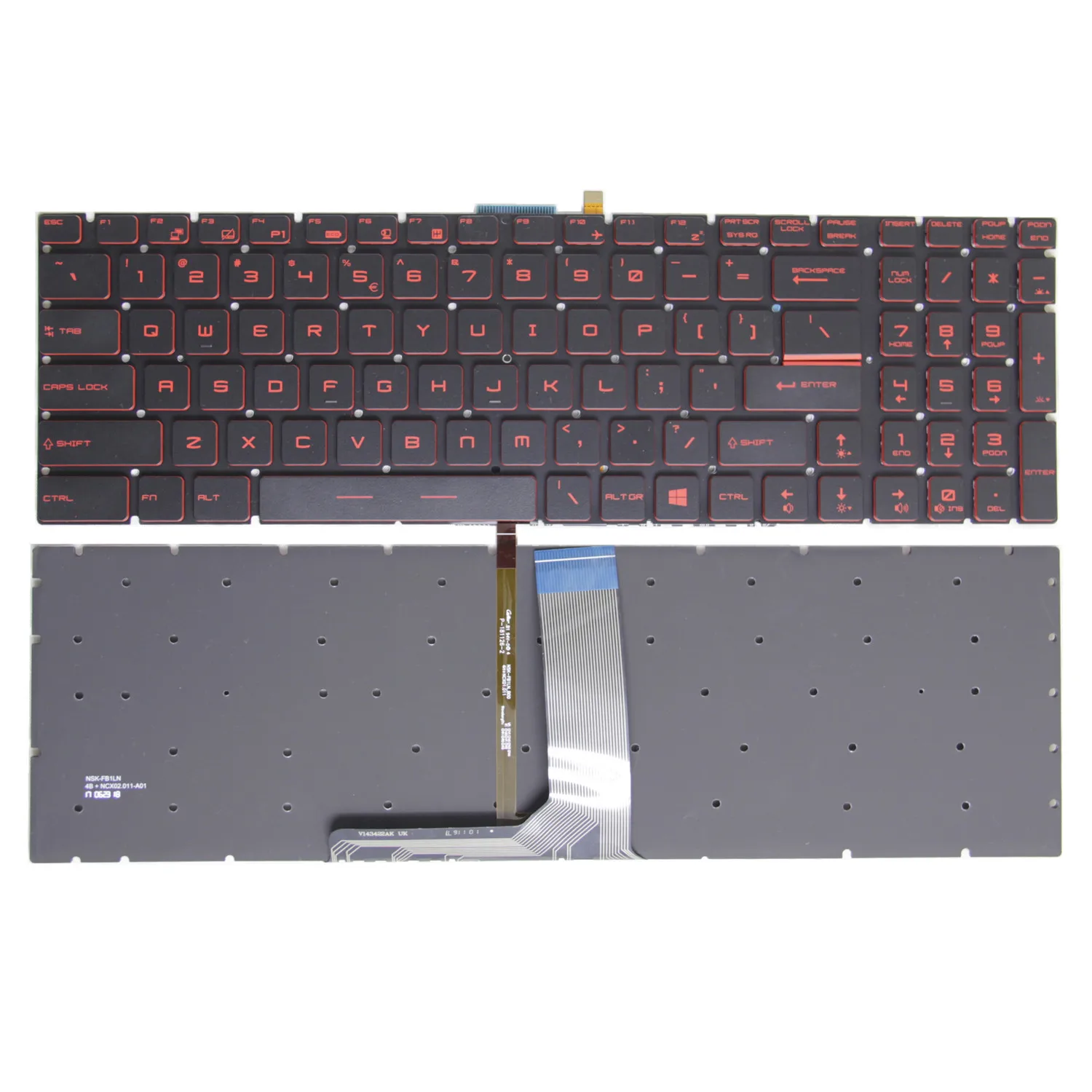 100% новая Оригинальная клавиатура с подсветкой для MSI GE62 GE72 GL62 GV62 16J1 J2 J5 J9 1781 16H2 1791