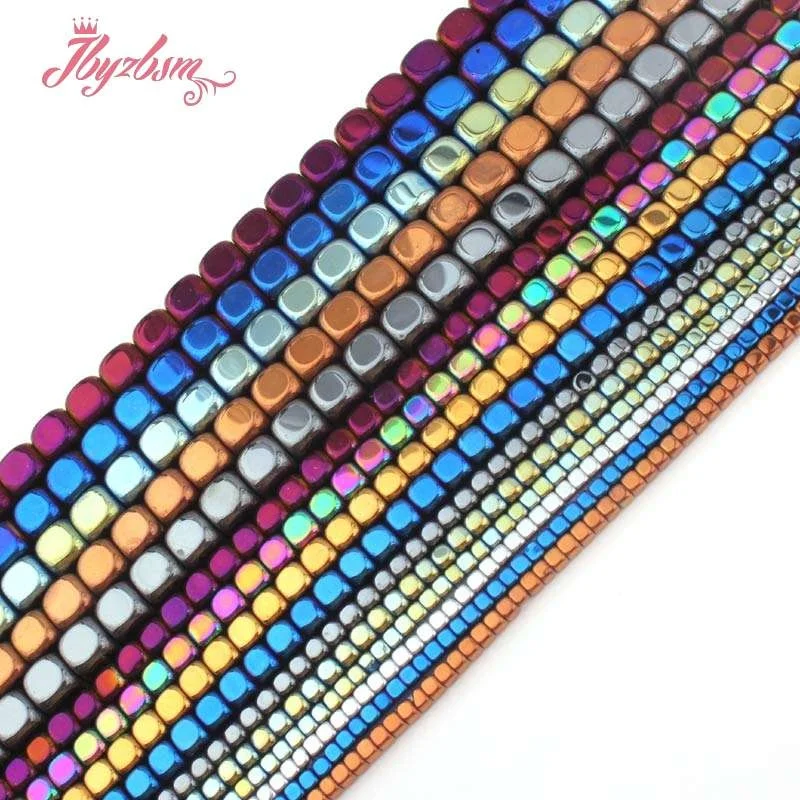 Бусины Из Натурального кубика из гематита Гладкие бусины 2 3 4 6 мм россыпью для