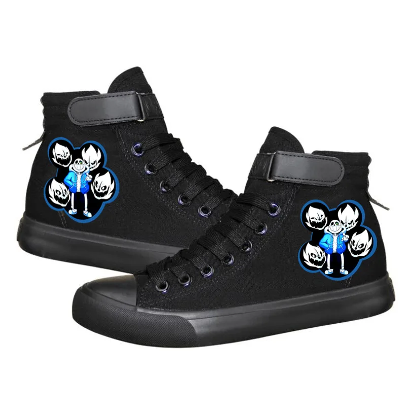 

High-Q Unisex Anime Cos Undertale Canvas Shoes Frisk Toriel Sans Papyrus Casual plimsolls HOOk LOOP duck shoes rope soled shoes