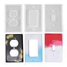 Кристалл эпоксидная смола, форма панель разъема USB крышка выключателя освещения DIY силиконовая форма 1XCA