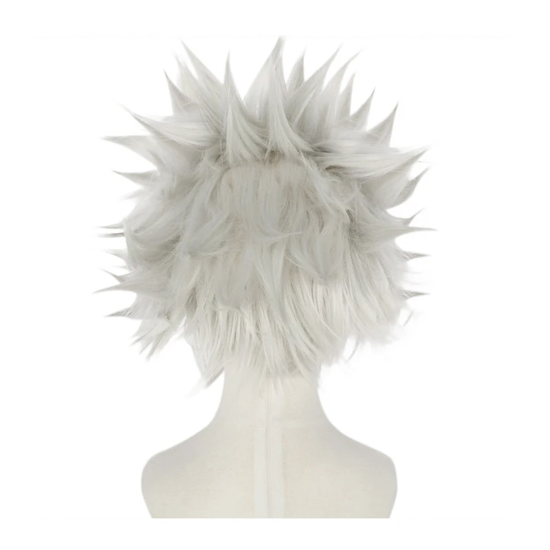 BLEACH Hitsugaya Toushirou короткие серебристо-белый слоистый пушистый Косплэй парики
