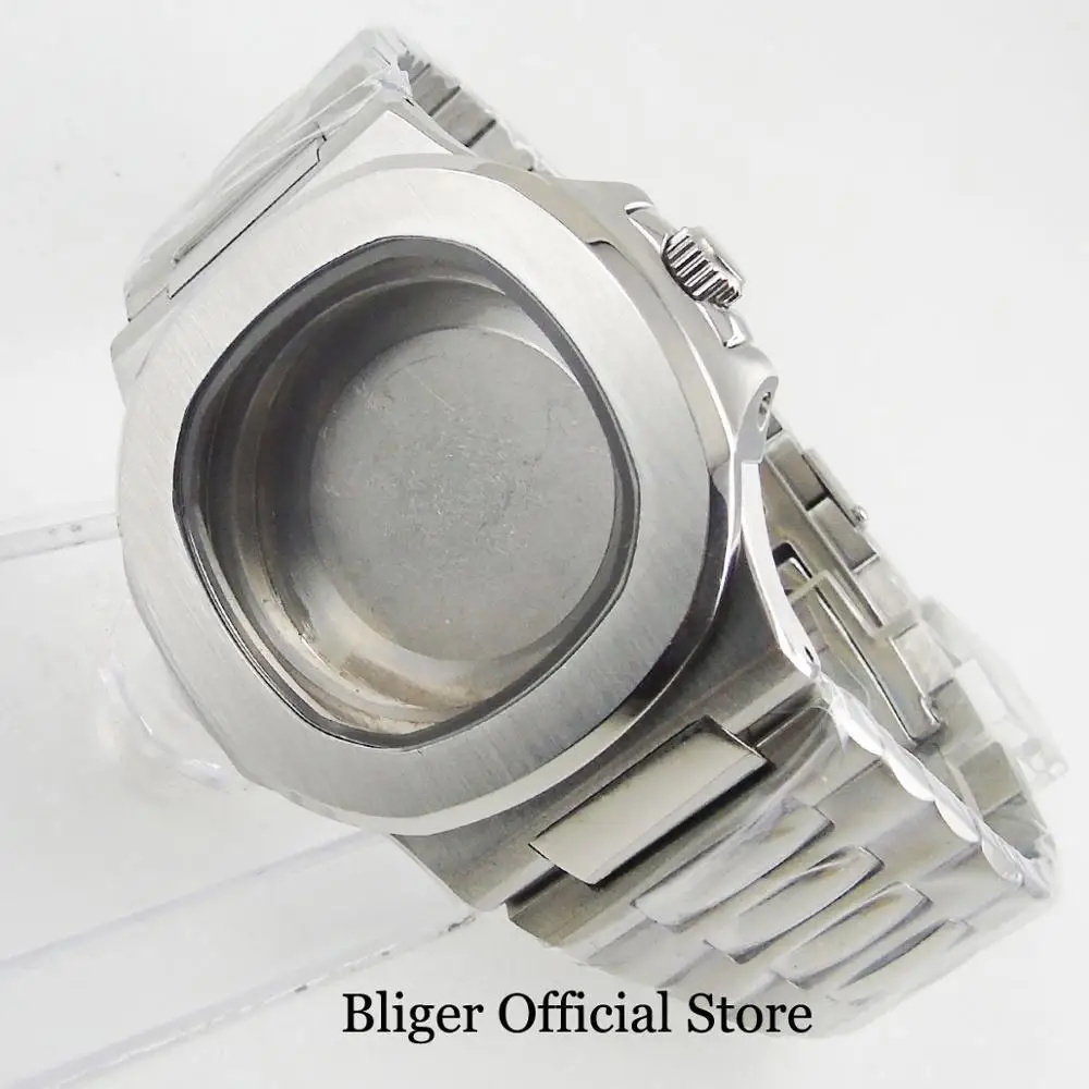 BLIGER 39 мм квадратный SS чехол для часов с умственный ремень MIYOTA автоматический