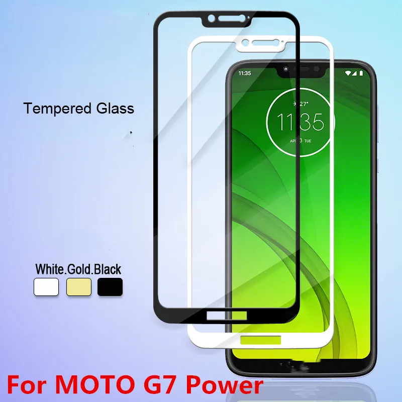 Полное покрытие для мобильного телефона закаленное стекло Motorola Moto G7 Защита