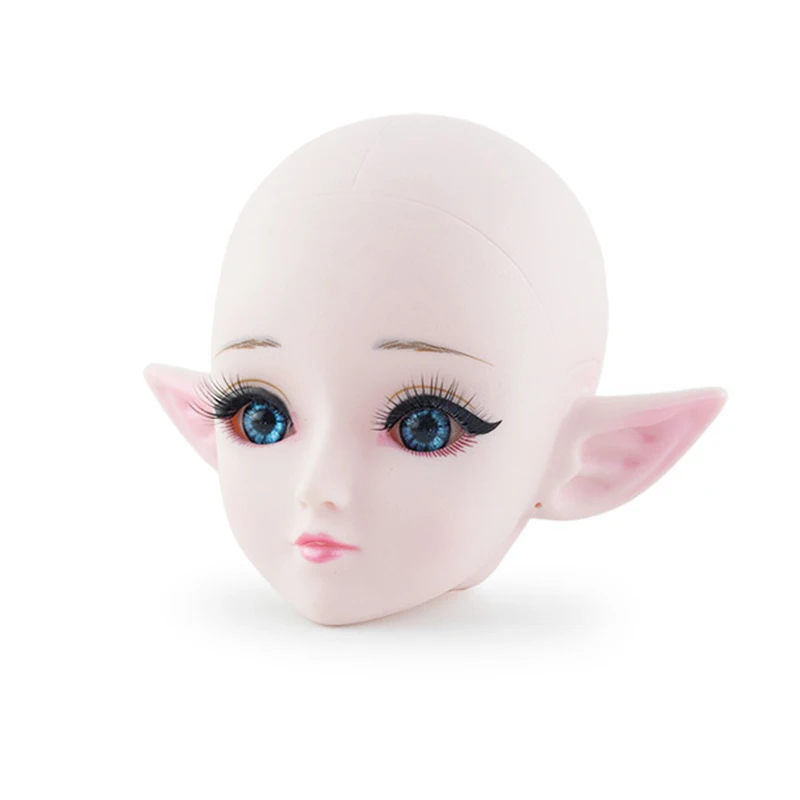 Blue eyes head Новые 60 см 21 подвижные швы эльф Bjd куклы игрушка Синий Черный 3D Глаза DIY макияж голый обнаженный BJD кукла игрушка для девочек подарок - Цвет: Blue eyes head