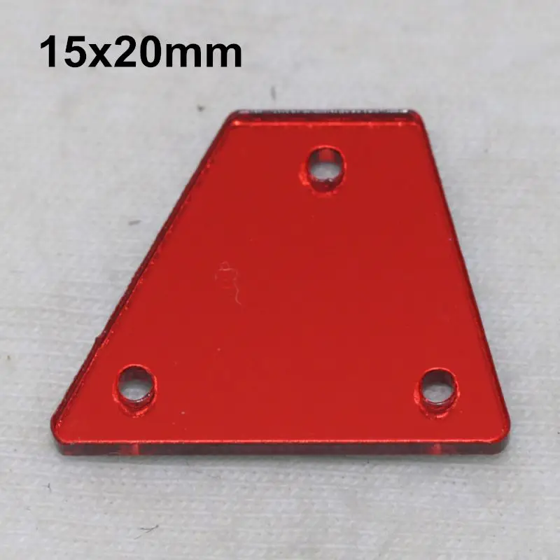 Светлый Сиам acryl ic зеркало пришить Стразы DIY Flatback зеркало акрил пришивные стразы с отверстиями для шитья - Цвет: A10-15x20