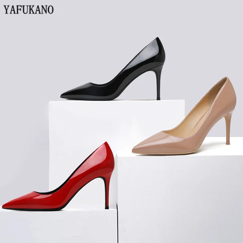 Женские туфли лодочки диаметром 33 42 телесного цвета с острым носком 6/8/10 см