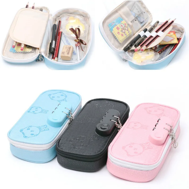 Милый чехол карандаш с паролем большой емкости каваи пенал achuccio для ручки