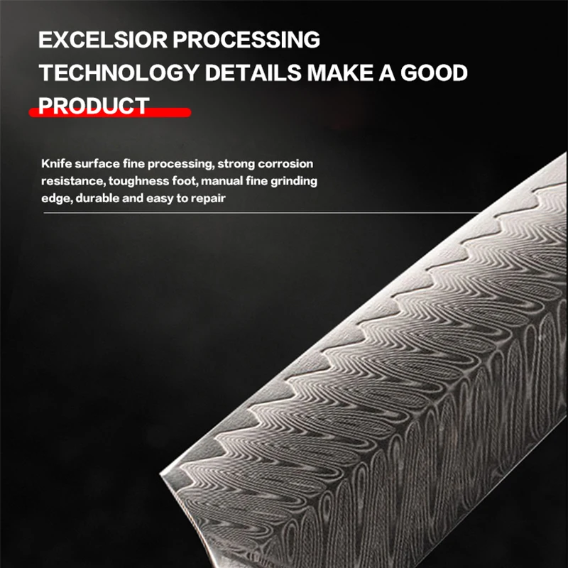 Набор кухонных ножей SEHE из дамасской стали VG10 шеф-повар мясницкий нож для очистки
