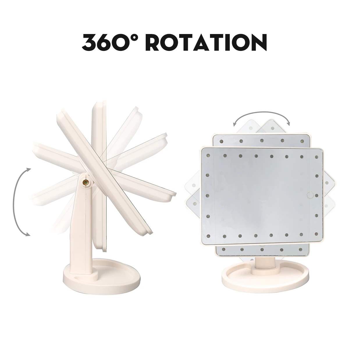 Косметическое косметическое зеркало с 16/22 светодиодный вращающимся сенсорным