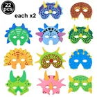 22 шт.  Лот мир юрского периода набор масок динозавра для вечеринки юрского периода динозавров маски на день рождения нарядные принадлежности детские сувениры подарок на Рождество