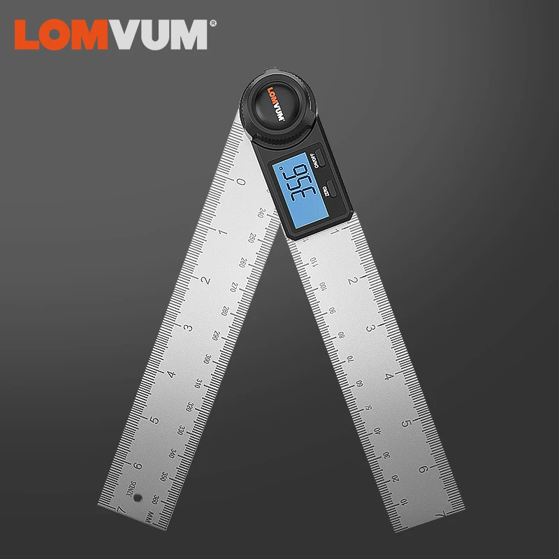 

LOMVUM 400MM 17inch Digital Meter Angle Ruler Stainless Steel 360 degree Goniometer Inclinometer Protractor Angle Measuring