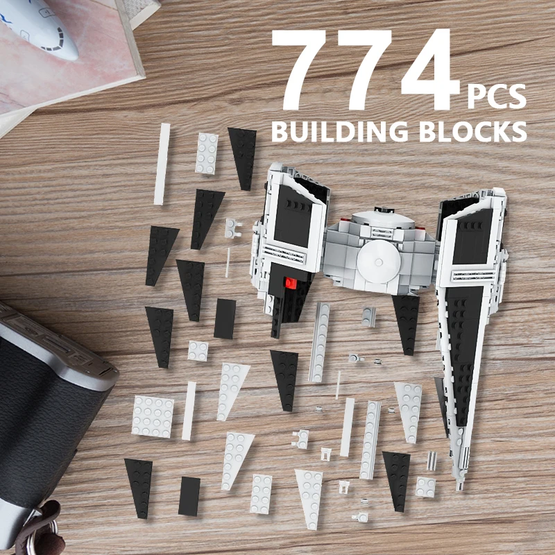 

MOC High-Tech Interceptor Star Space of Wars DIY Model Building Block Bricks Set Toys For Kids Educational Xmas Boys Gifts 47PCS