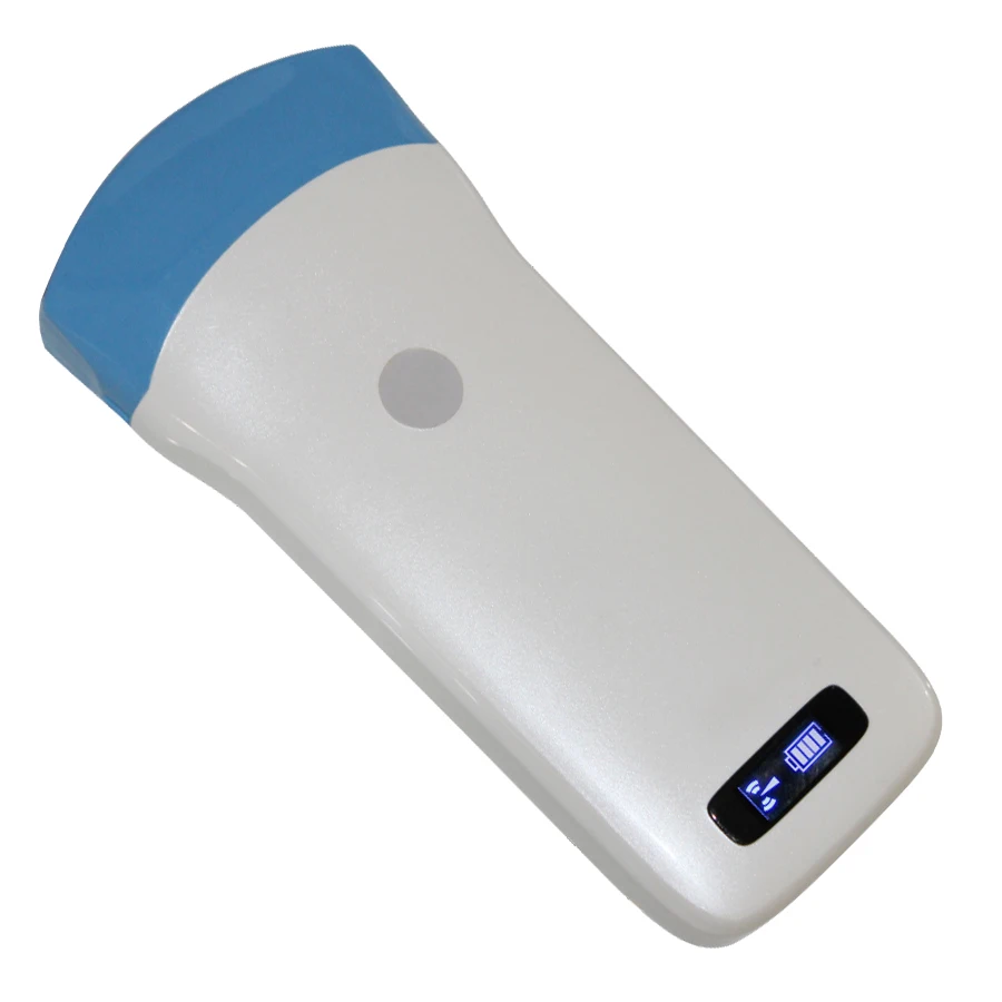 

wireless ultrasound probe with convex type against portable mini style 128Element light blue Color