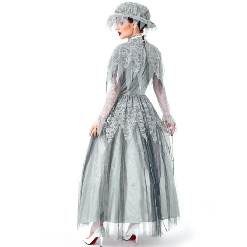 Карнавальный костюм для родителей и детей на Хэллоуин трупа невесты элегантный