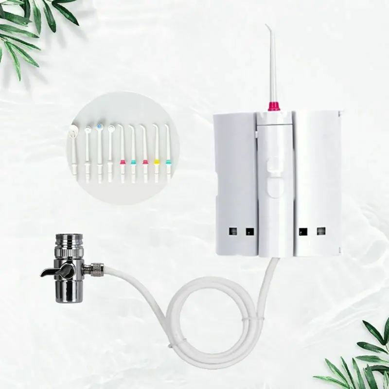 

Faucet Water Dental Flosser Oral Irrigator Jet Interdental Brush Teeth Whitening Tooth SPA Cleaner with 5 Tips Drop Ship