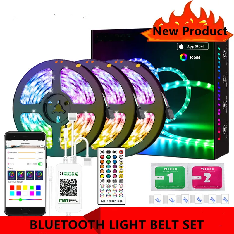 BESTOPE Bluetooth Светодиодная лента s RGB APP Smart Strip Light SMD 5050 музыкальная гибкая с