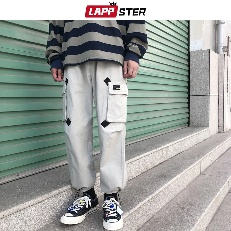 Мужские брюки-карго LAPPSTER Осенние мешковатые спортивные штаны с высокой талией в
