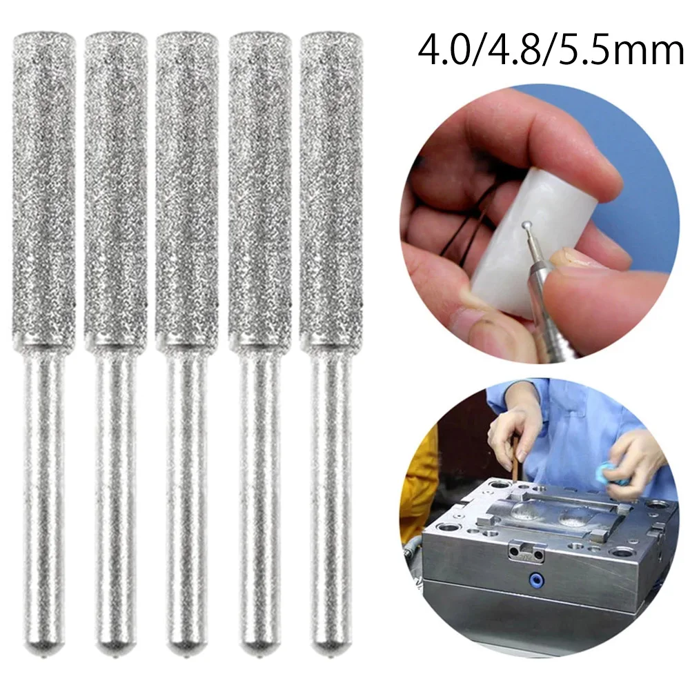 

1pcs Metal Diamond Coated Mounted HeadCylindrical Graphite Rod Polished Diamond Grinding Needle Grinding Carving Tool