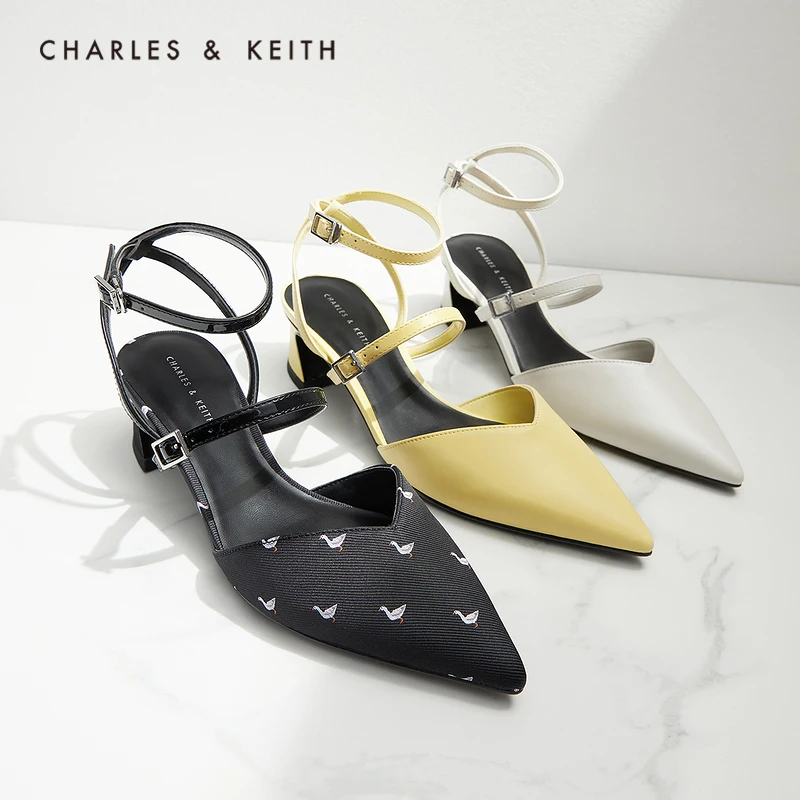 

CHARLES＆KEITH New Arrival for Autumn 2021 CK1-61720072 Women's pointed toe mid-heel sandals