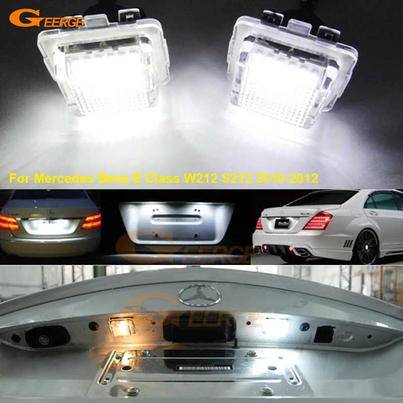 

For Mercedes Benz E Class W212 S212 2010 2011 2012 Ultra bright SMD LED License Plate lamp Lights No OBC error car Accessories