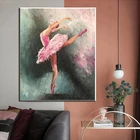 Абстрактная танцевальная балерина, холст, живопись, абстрактная балерина, принты и плакаты, настенное искусство, картина для гостиной, домашний декор