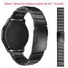 Ремешок для часов, из нержавеющей стали для Samsung Galaxy s3 Watch 42 46 мм Amazfit Bip Pace Moto 360 Gear S3 S2 Classic, 22 мм 20 мм
