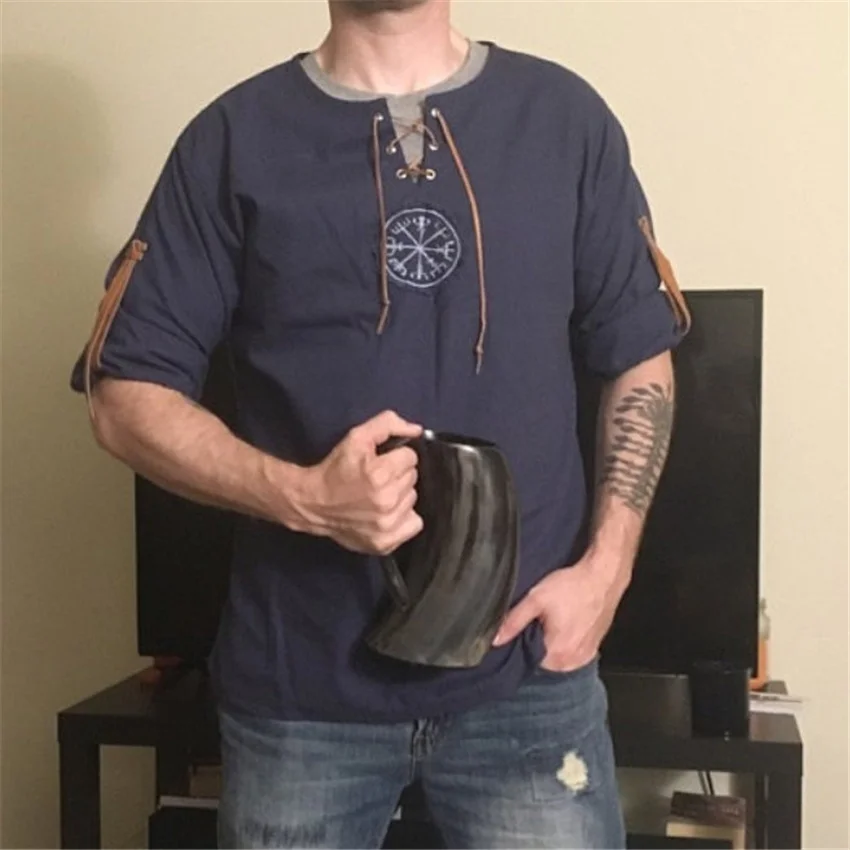 Средневековый Костюм Косплей Рыцарь Воин Туника мужская куртка на Хэллоуин