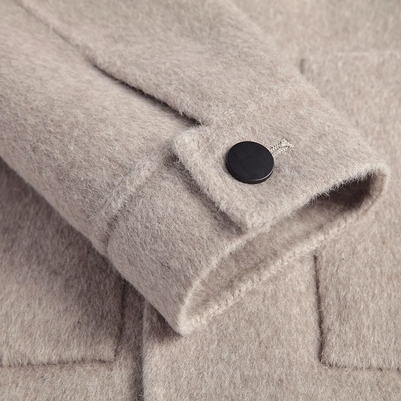 Мужская кашемировая куртка Alpaca Корейская одежда шерстяные пальто весна-осень 9920