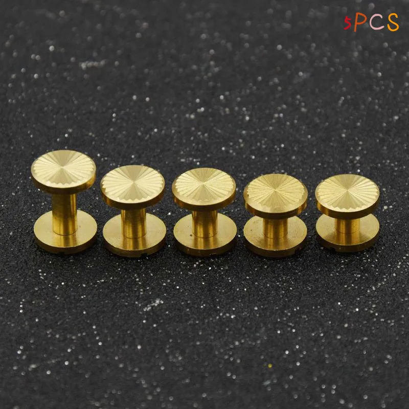 5PCS Brass Screw Rivets Flat Head for DIY Leathercrafts Book Binding Arts | Инструменты