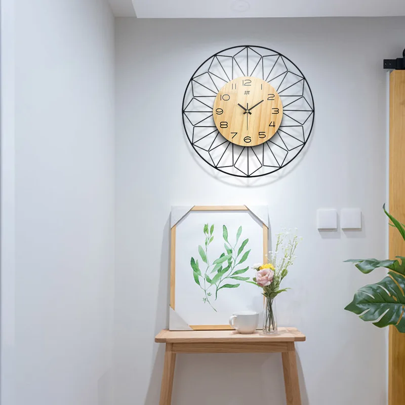 

1314 European-Style Hanging Clock Living Room Home Fashion Creative Atmosphere Clock Mute Bedroom Modern Simple Hanging Clock