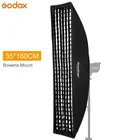 Godox 14x63 дюймов 35x160 см софтбокс Bowens Mount Strip Beehive Honeycomb Grid soфтbox для фото строб студия светильник