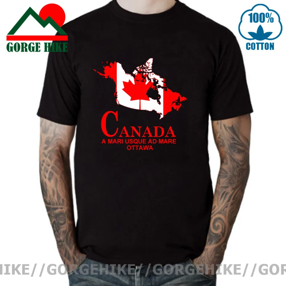 Футболка мужская с принтом канадских канадов CAN Оттавы Новые Топы одежда