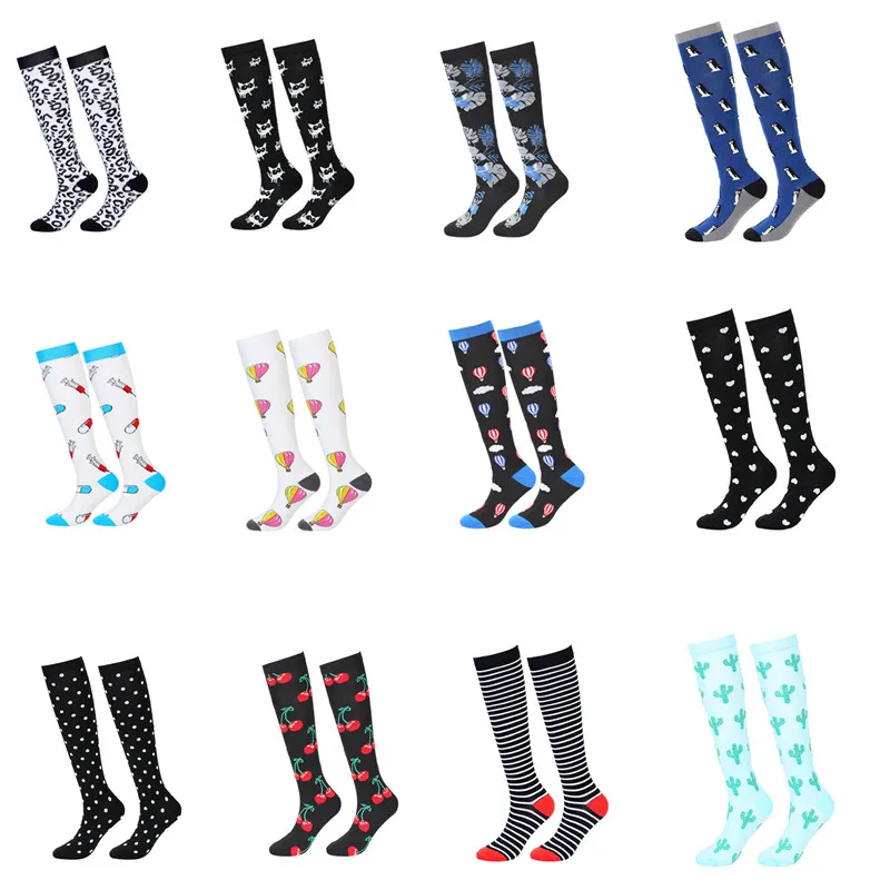 

58 Styles New Compression Socks Knee High Women Men Medical Nursing Socks Anti Fatigue Calf Compression Socks Pressure Socks