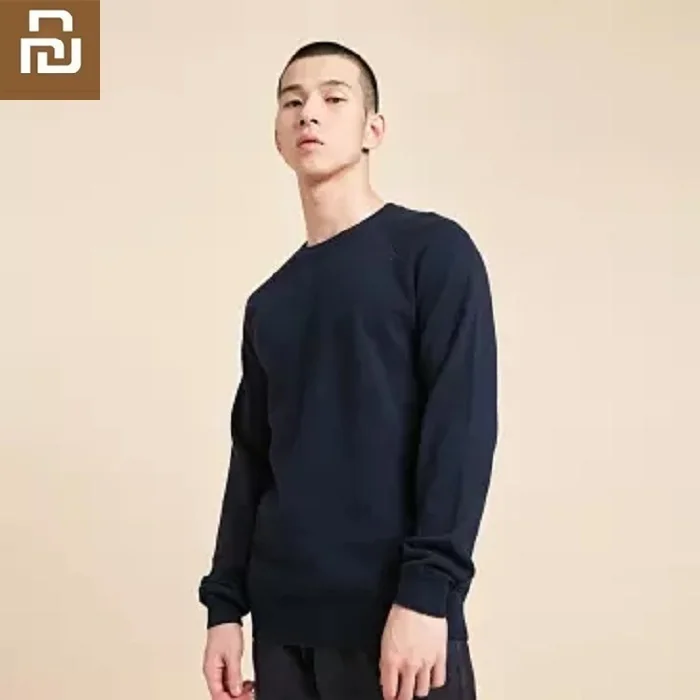 

Мужской свитер Youpin MITOWNLIFE с круглым вырезом и длинными рукавами, пуловер, мужской свободный и удобный хлопковый вязаный свитер