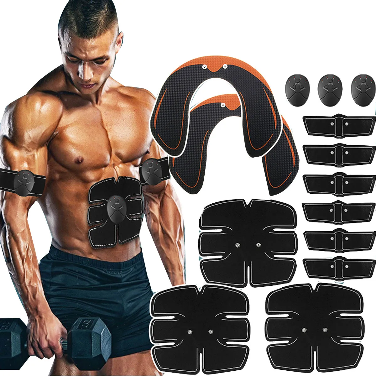 

Electric Muscle Stimulator Training Gear EMS Abs Muscle Hip Trainer Abdominal Belt Home Workout Body Shaper Vibration Massager