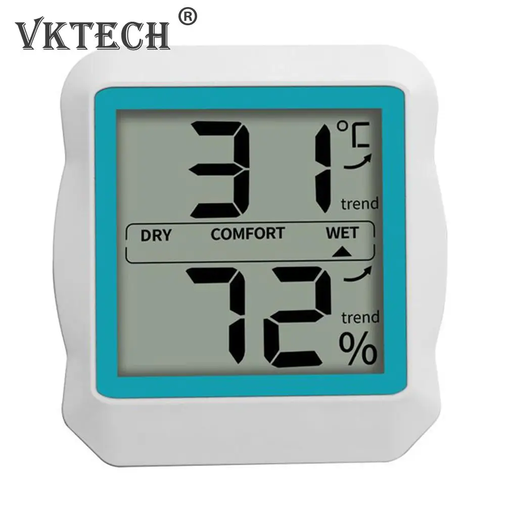 

Портативный электронный термометр-гигрометр с цифровым дисплеем