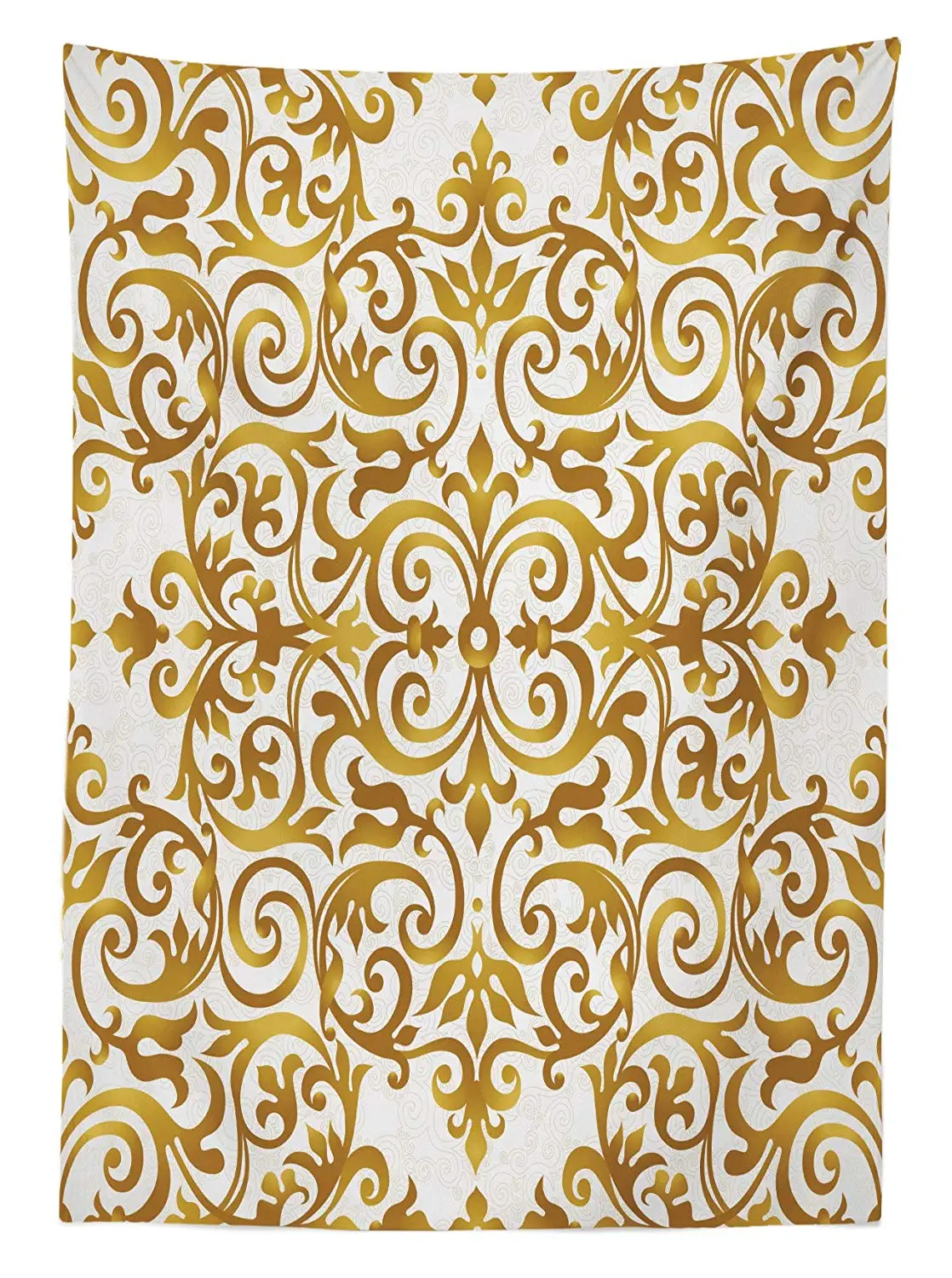 Кухонная Декоративная скатерть в викторианском стиле с золотыми кружевами