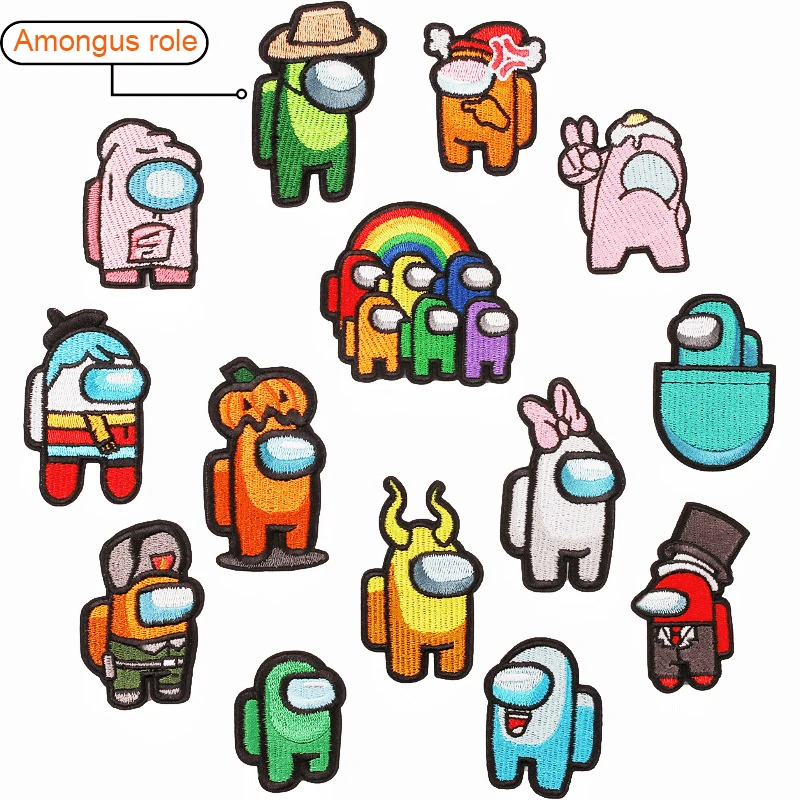 Amongus персонажи мультфильмов ткань для рукоделия искусственная шляпа значки
