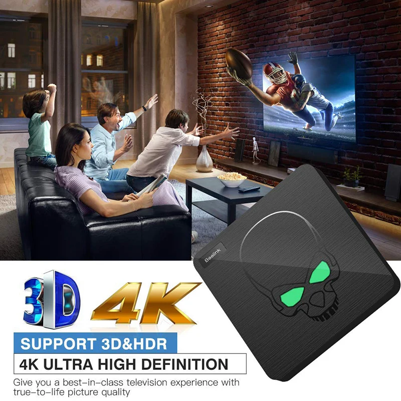 ТВ-приставка Beelink GT-King Android 9 0 Amlogic S922X GT King 4G DDR4 64G EMMC Smart tv BOX 2 + 5G Dual wifi 1000M LAN с 4K |