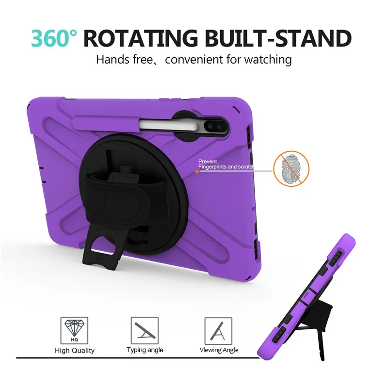 

Tablet Case for Samsung Tab S6 10.5 2019 SM-T860 SM-T865 Kids Safe Shockproof Heavy Duty Silicone Hard Hand Stand Holder Cover